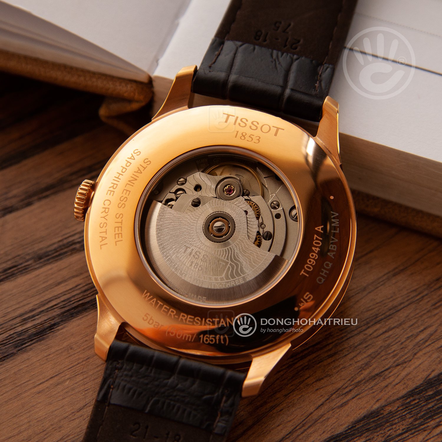 TISSOT CHEMIN DES TOURELLES T099.407.36.037.00 - NAM - KÍNH SAPPHIRE - DÂY DA - AUTOMATIC - SIZE 42MM - MÁY THỤY SỸ - Ảnh 6