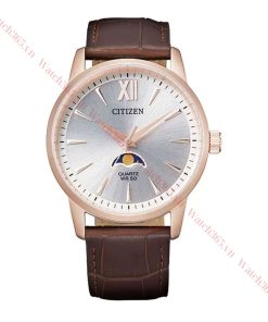 CITIZEN MOONPHASE AK5003-05A - NAM - KÍNH KHOÁNG - DÂY DA - PIN - SIZE 41MM - MÁY NHẬT
