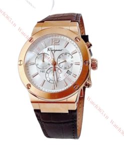 SALVATORE FERRAGAMO F-80 CHRONOGRAPH 82306 - NAM - KÍNH SAPPHIRE - DÂY CAO SU - PIN - SIZE 44MM - MÁY ITALIA
