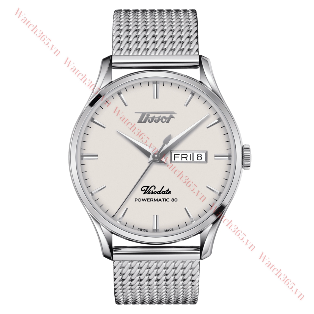TISSOT HERITAGE VISODATE T118.430.11.271.00 - NAM - KÍNH SAPPHIRE - DÂY KIM LOẠI - AUTOMATIC - SIZE 42MM - MÁY THỤY SỸ