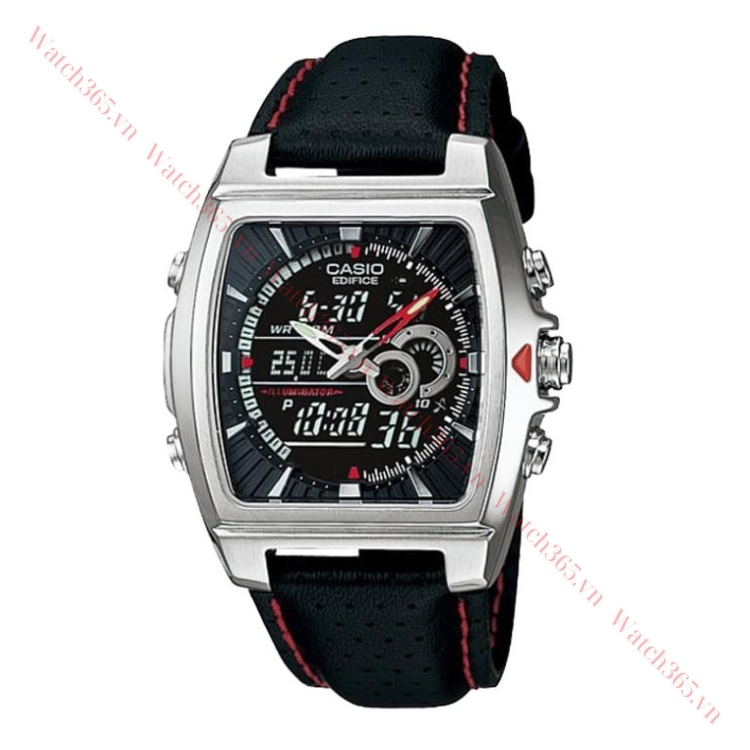 CASIO EDIFICE EFA-120L-1A1V - NAM - KÍNH KHOÁNG - DÂY DA - PIN - SIZE 38.3MM - MÁY NHẬT
