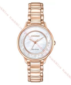 CITIZEN EM0382-86D - NỮ - KÍNH SAPPHIRE - DÂY KIM LOẠI - ECO DRIVE - SIZE 30MM - MÁY NHẬT