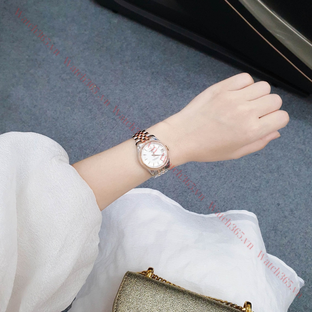 TISSOT T-CLASSIC BALLADE T108.208.22.117.00 - NỮ - KÍNH SAPPHIRE - DÂY KIM LOẠI - AUTOMATIC - SIZE 30MM - MÁY THỤY SỸ - Ảnh 2