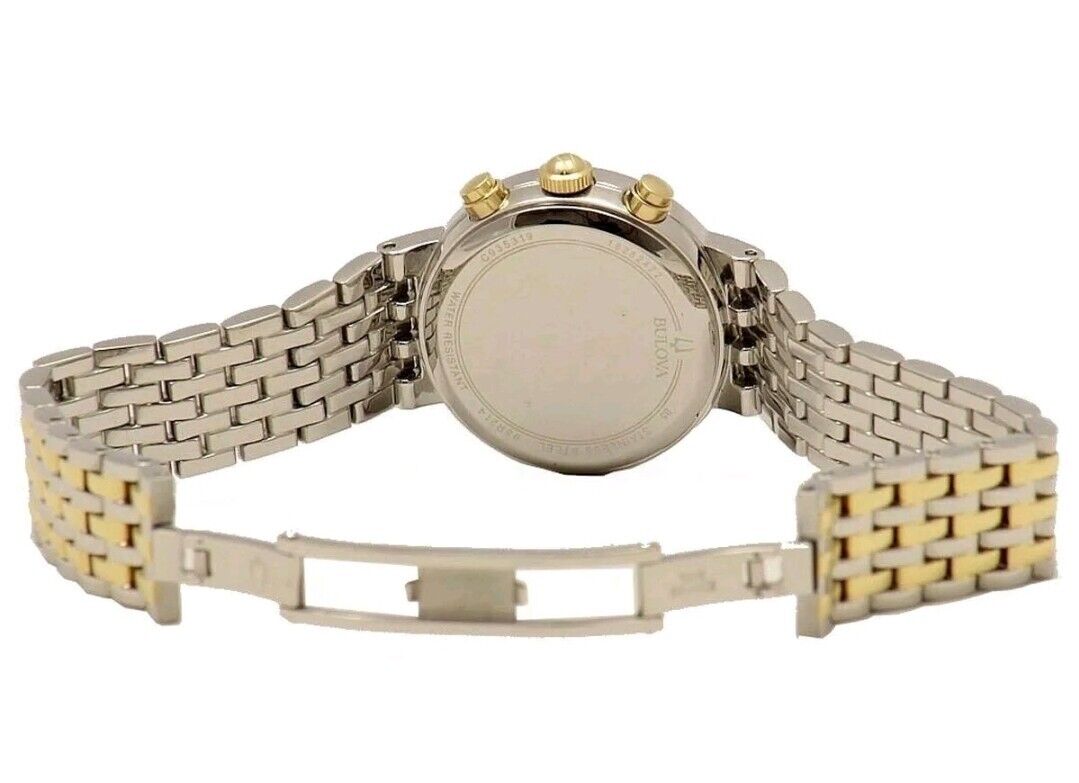 BULOVA DIAMOND CHRONOGRAPH 98R214 - NỮ - KÍNH KHOÁNG - DÂY KIM LOẠI - PIN - SIZE 30MM - MÁY THỤY SỸ - Ảnh 4