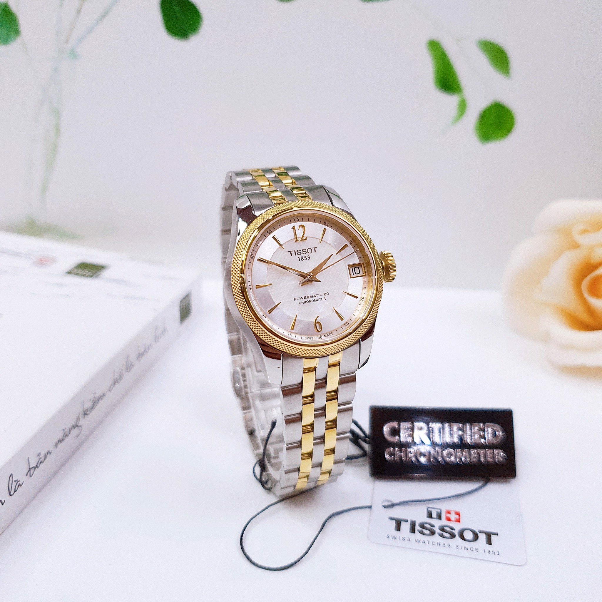 TISSOT T-CLASSIC BALLADE T108.208.22.117.00 - NỮ - KÍNH SAPPHIRE - DÂY KIM LOẠI - AUTOMATIC - SIZE 30MM - MÁY THỤY SỸ - Ảnh 3