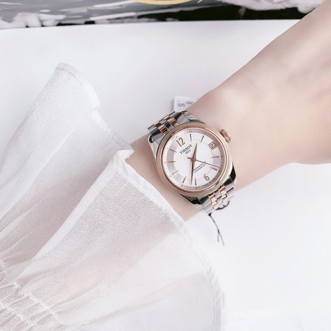 TISSOT T-CLASSIC BALLADE T108.208.22.117.00 - NỮ - KÍNH SAPPHIRE - DÂY KIM LOẠI - AUTOMATIC - SIZE 30MM - MÁY THỤY SỸ - Ảnh 6