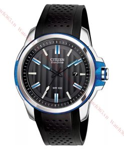 CITIZEN AW1151-04E - NAM - KÍNH KHOÁNG - DÂY CAO SU - ECO DRIVE - SIZE 44MM - MÁY NHẬT