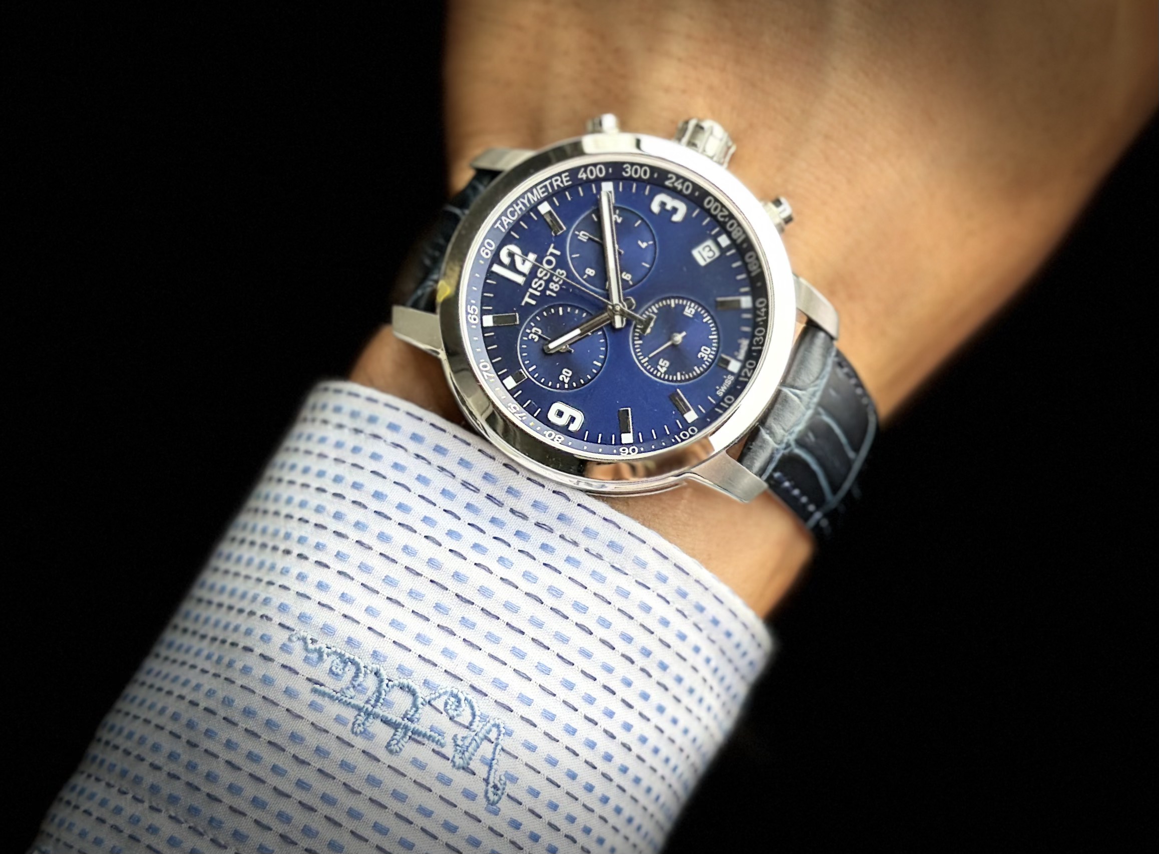 TISSOT PRC200 T055.417.16.047.00 - NAM - KÍNH SAPPHIRE - DÂY DA - PIN - SIZE 42MM - MÁY THỤY SỸ - Ảnh 5