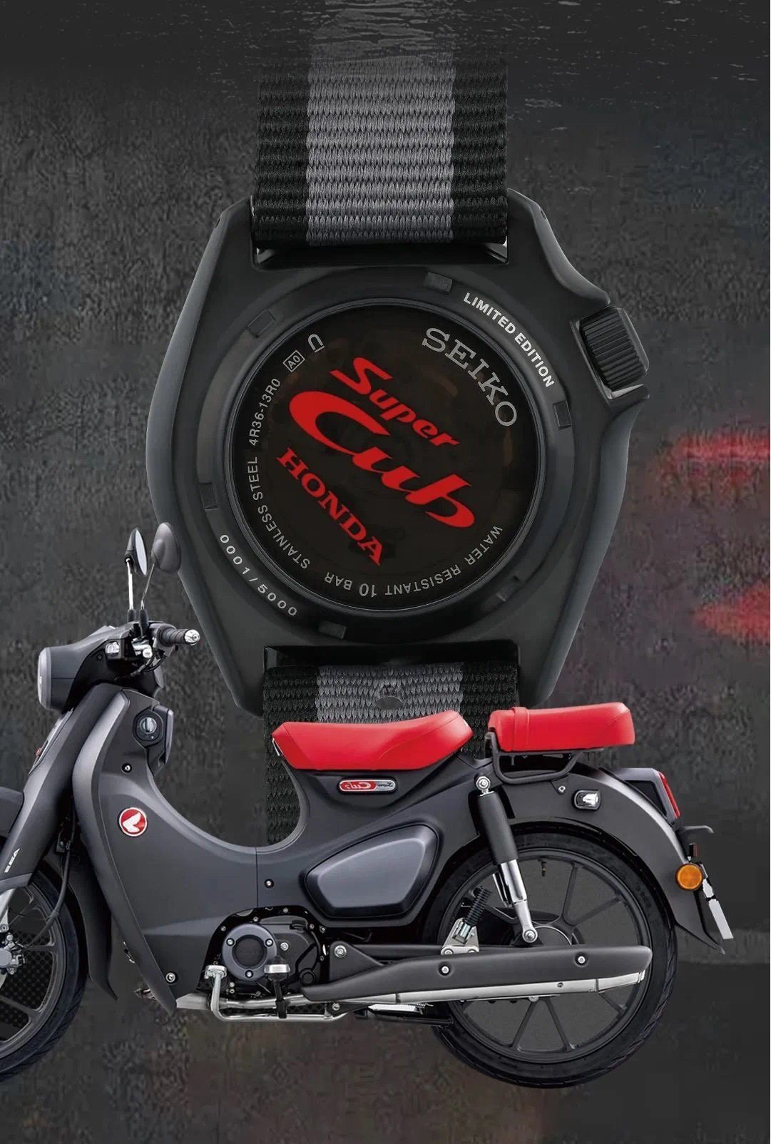 SEIKO 5 SPORT HONDA SUPER CUP C125 LIMITED EDITION SRPJ75K1 - NAM - KÍNH KHOÁNG - DÂY DÙ - AUTOMATIC - SIZE 42.5MM - MÁY NHẬT - Ảnh 8