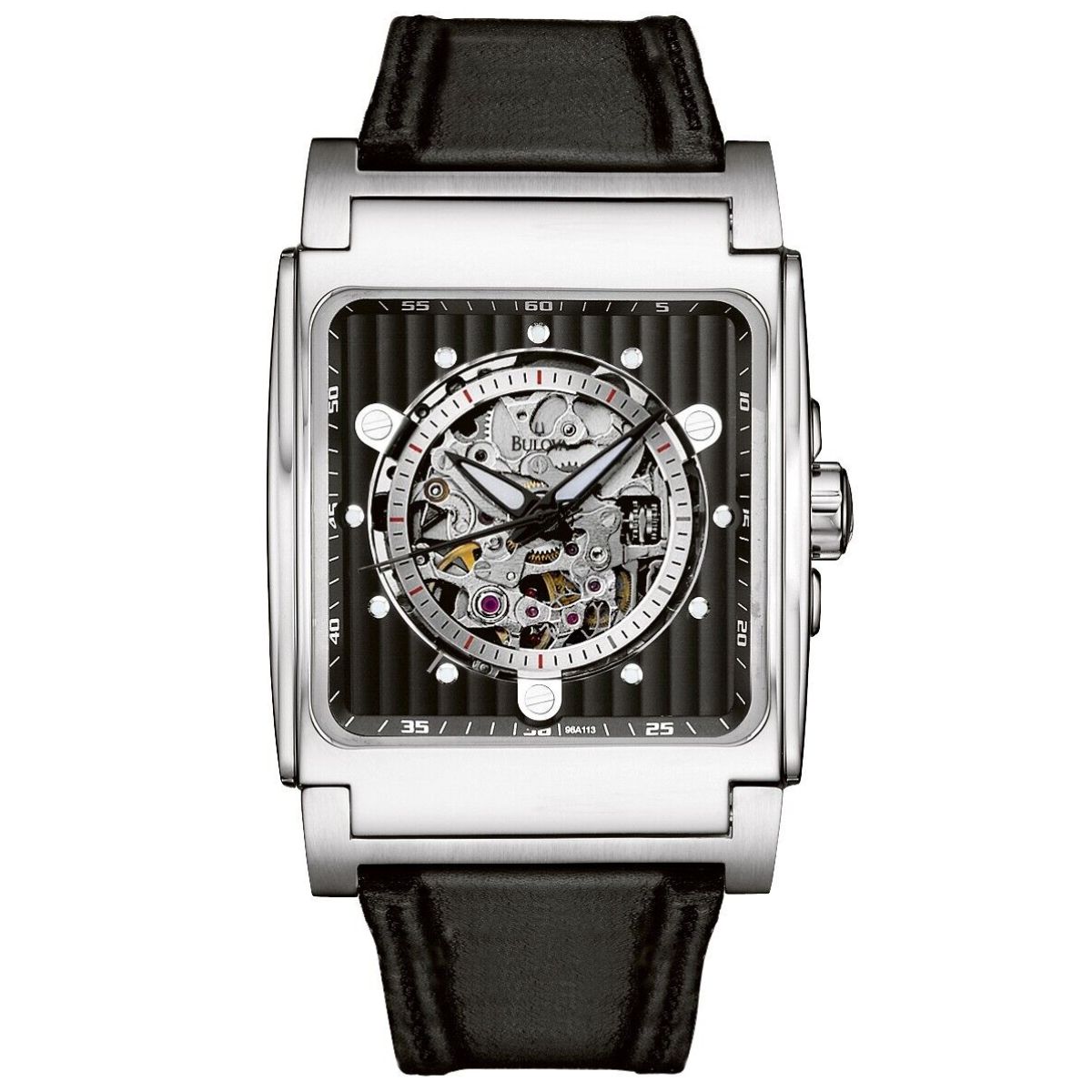 BULOVA MECHANICAL 96A113 - NAM - KÍNH KHOÁNG - DÂY DA - AUTOMATIC - SIZE 47MM - MÁY THỤY SỸ