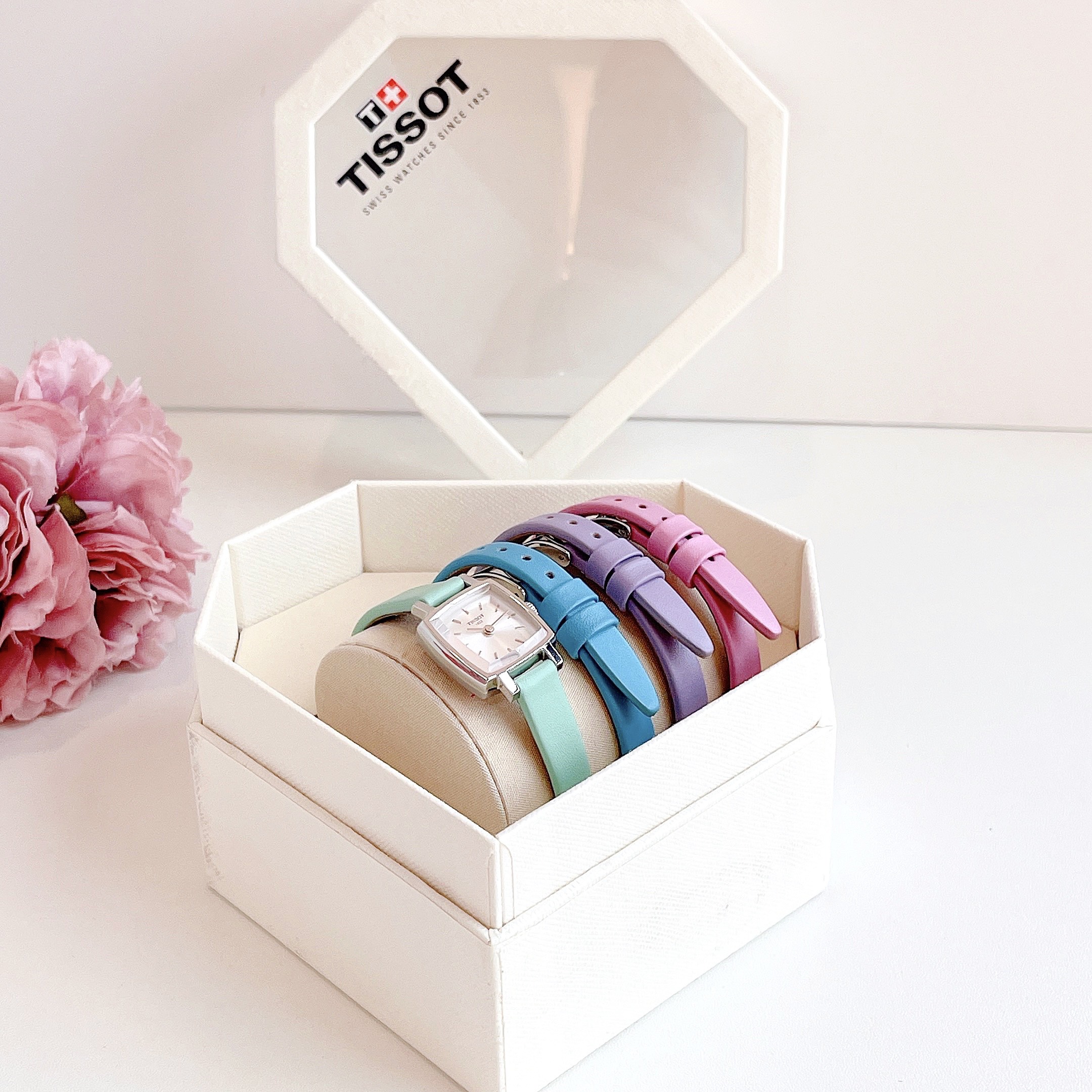 TISSOT LOVELY SQUARE T058.109.16.031.01 - NỮ - KÍNH SAPPHIRE - DÂY DA - PIN - SIZE 20MM - MÁY THỤY SỸ - Ảnh 10