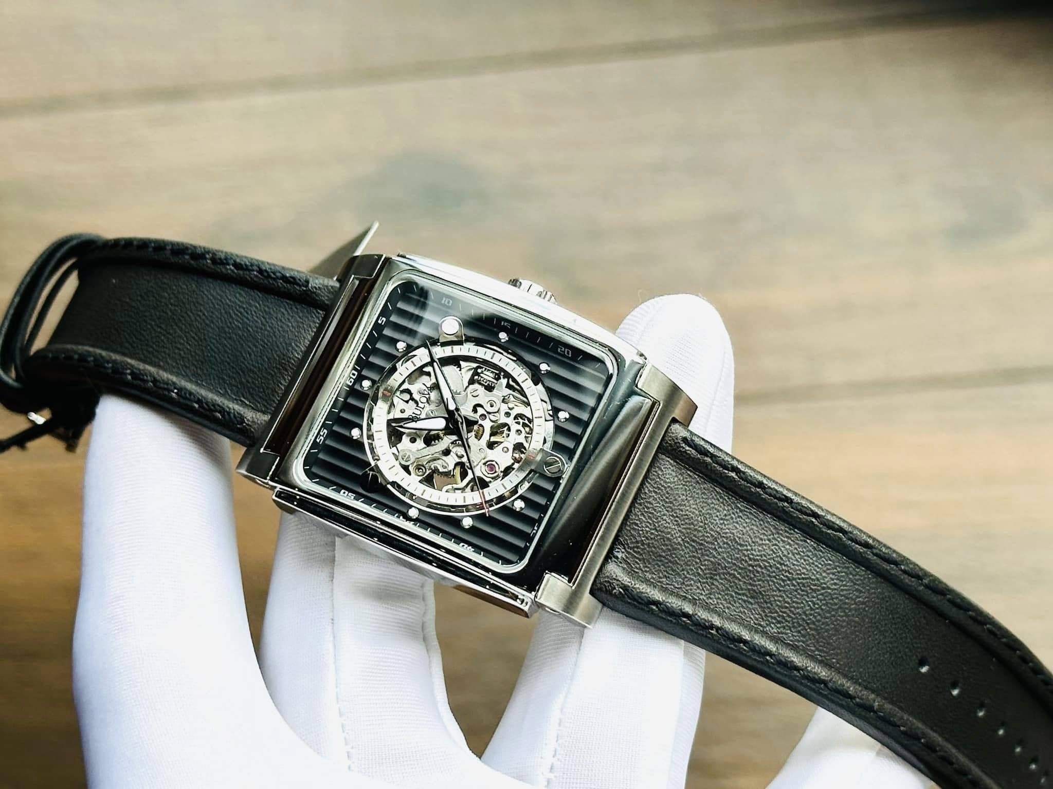 BULOVA MECHANICAL 96A113 - NAM - KÍNH KHOÁNG - DÂY DA - AUTOMATIC - SIZE 47MM - MÁY THỤY SỸ - Ảnh 6