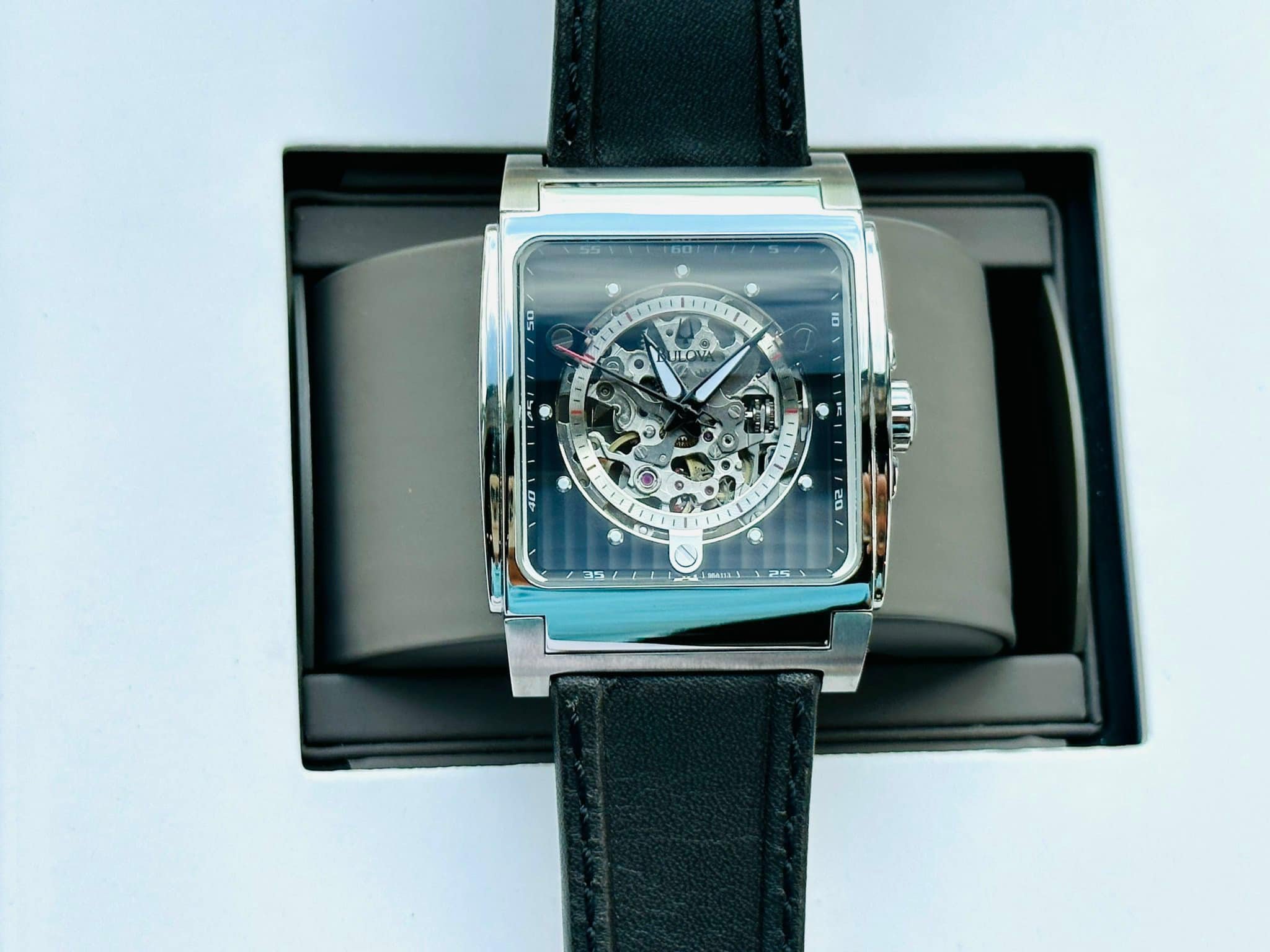 BULOVA MECHANICAL 96A113 - NAM - KÍNH KHOÁNG - DÂY DA - AUTOMATIC - SIZE 47MM - MÁY THỤY SỸ - Ảnh 4