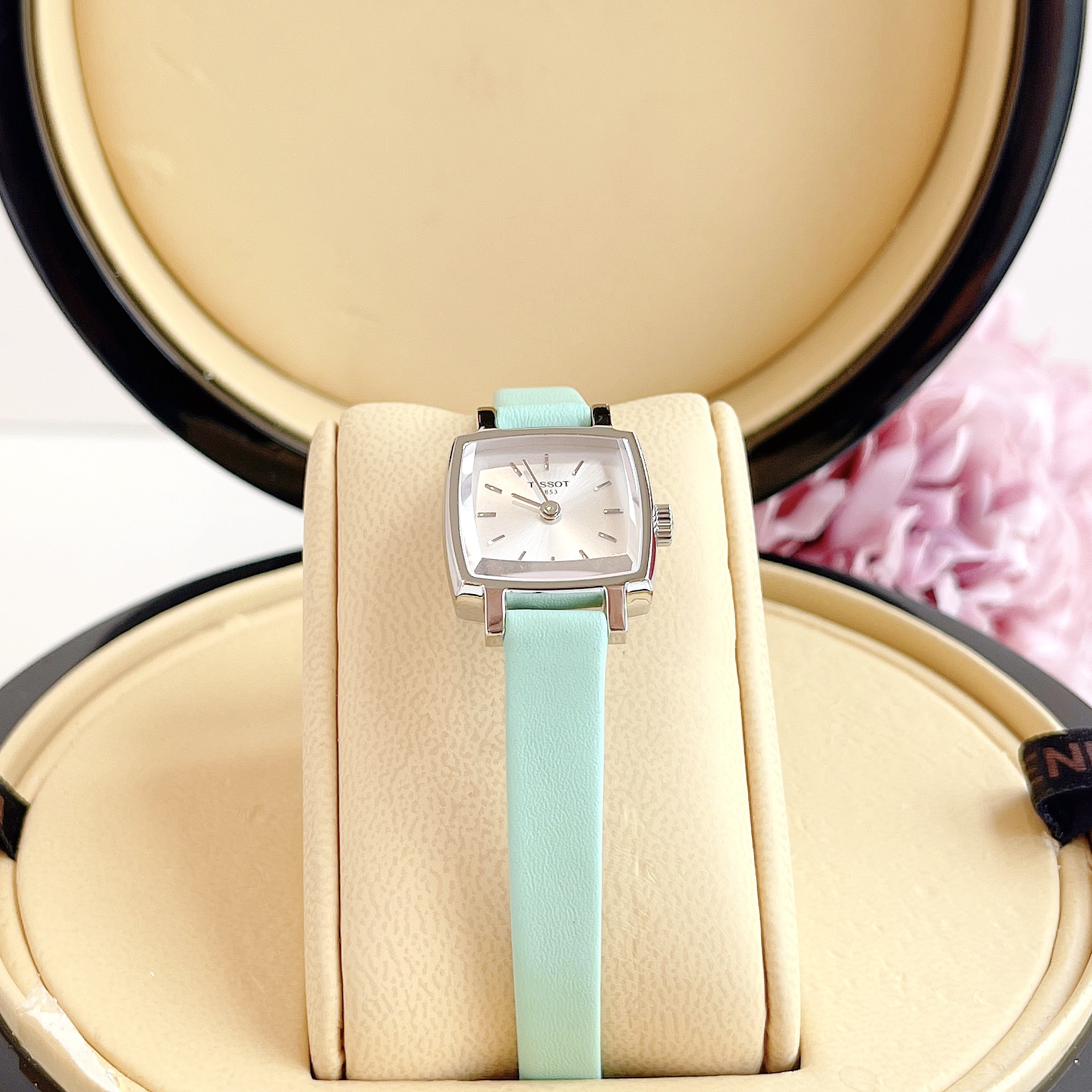 TISSOT LOVELY SQUARE T058.109.16.031.01 - NỮ - KÍNH SAPPHIRE - DÂY DA - PIN - SIZE 20MM - MÁY THỤY SỸ - Ảnh 8