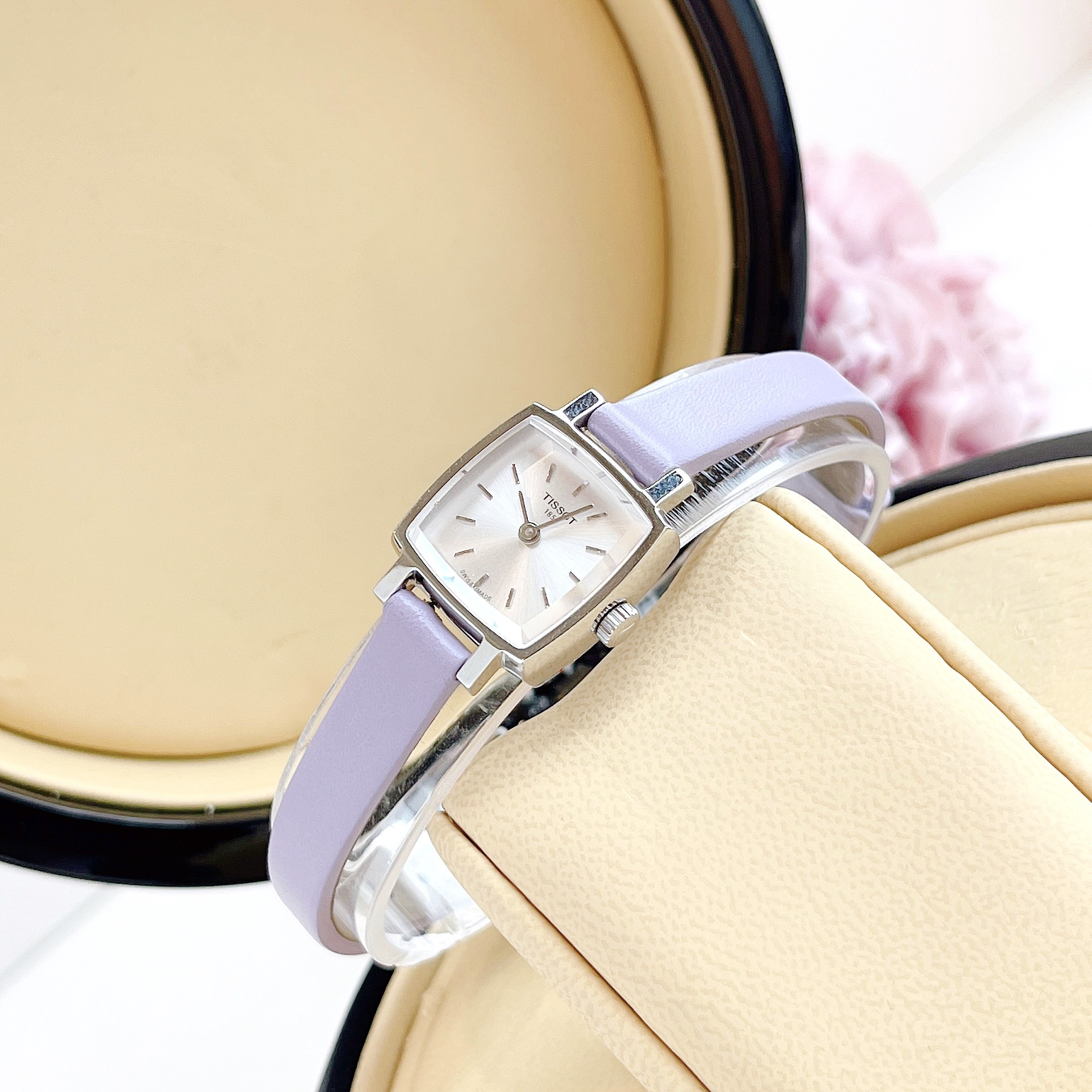 TISSOT LOVELY SQUARE T058.109.16.031.01 - NỮ - KÍNH SAPPHIRE - DÂY DA - PIN - SIZE 20MM - MÁY THỤY SỸ - Ảnh 7