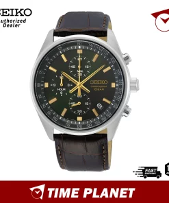 SEIKO CHRONOGRAPH SSB385P1 - NAM - KÍNH KHOÁNG - DÂY DA - PIN - SIZE 41.5MM - MÁY NHẬT