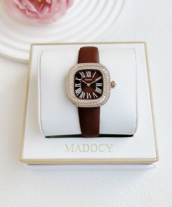 MADOCY M81886 - NỮ - KÍNH KHOÁNG - DÂY DA - PIN - SIZE 31MM - MÁY TRUNG QUỐC