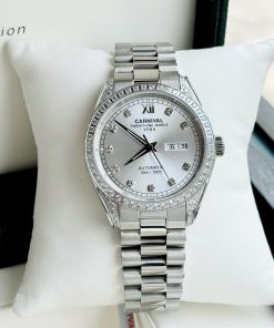 CARNIVAL 8907G-VT-T - NAM - KÍNH SAPPHIRE - DÂY KIM LOẠI - AUTOMATIC - SIZE 40MM - MÁY THỤY SỸ