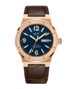 CARNIVAL I&W 589G-VH-X - NAM - KÍNH SAPPHIRE - DÂY DA - AUTOMATIC - SIZE 42MM - MÁY THỤY SỸ