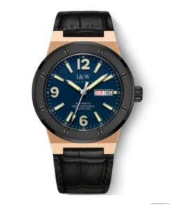 CARNIVAL I&W 589G-VH-X1 - NAM - KÍNH SAPPHIRE - DÂY DA - AUTOMATIC - SIZE 42MM - MÁY THỤY SỸ