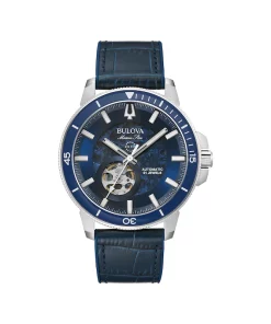 BULOVA MARINE STAR 96A291 - NAM - KÍNH KHOÁNG - DÂY CAO SU - AUTOMATIC - SIZE 45MM - MÁY THỤY SỸ