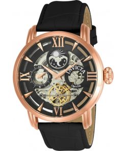 INVICTA OBJET D ART 22653 - NAM - KÍNH KHOÁNG - DÂY DA - AUTOMATIC - SIZE 47MM - MÁY HOA KỲ