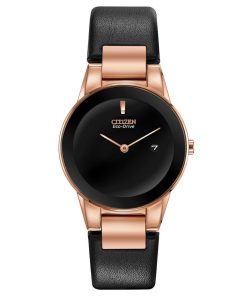 CITIZEN AXIOM GA1058-16E - NỮ - KÍNH KHOÁNG - DÂY DA - ECO DRIVE - SIZE 30MM - MÁY NHẬT