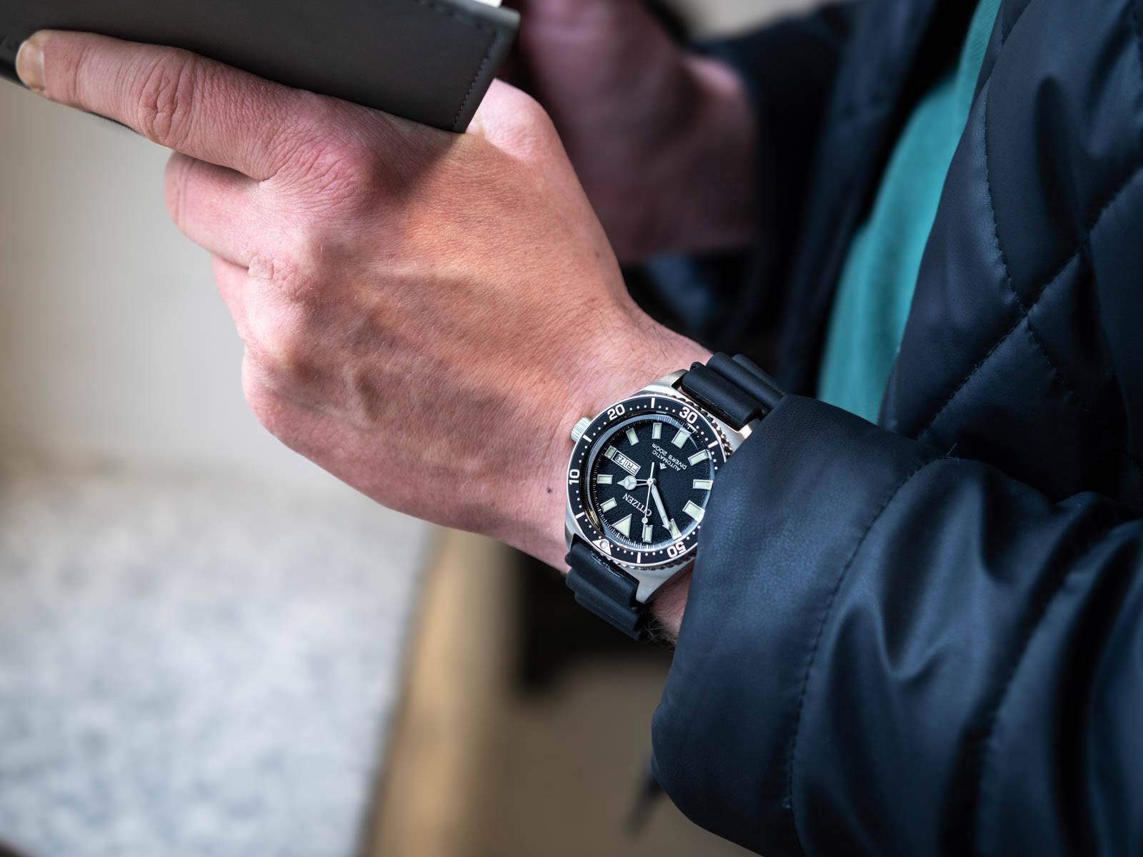 CITIZEN PROMASTER NY0120-01E - NAM - KÍNH KHOÁNG - DÂY CAO SU - AUTOMATIC - SIZE 41MM - MÁY NHẬT - Ảnh 2