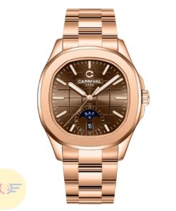 CARNIVAL AQUANUS 8113G-VH-N - NAM - KÍNH SAPPHIRE - DÂY KIM LOẠI - AUTOMATIC - SIZE 41MM - MÁY THỤY SỸ