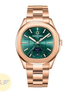 CARNIVAL AQUANUS8113G-VH-XL - NAM - KÍNH SAPPHIRE - DÂY KIM LOẠI - AUTOMATIC - SIZE 41MM - MÁY THỤY SỸ