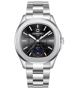 CARNIVAL AQUANUS 8113G-VT-D - NAM - KÍNH SAPPHIRE - DÂY KIM LOẠI - AUTOMATIC - SIZE 41MM - MÁY THỤY SỸ