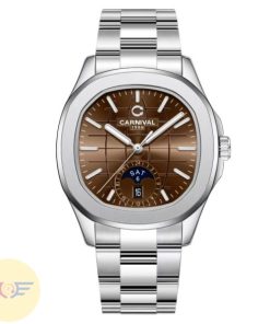 CARNIVAL AQUANUS 8113G-VT-N - NAM - KÍNH SAPPHIRE - DÂY KIM LOẠI - AUTOMATIC - SIZE 41MM - MÁY THỤY SỸ
