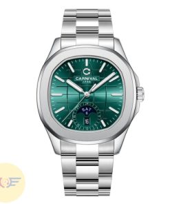 CARNIVAL AQUANUS 8113G-VT-XL - NAM - KÍNH SAPPHIRE - DÂY KIM LOẠI - AUTOMATIC - SIZE 41MM - MÁY THỤY SỸ