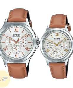 CASIO MTP-V300L-7A2UDF & LTP-V300L-7A2UDF - ĐỒNG HỒ ĐÔI - KÍNH KHOÁNG - DÂY DA - PIN - SIZE 41.5&33.2 MM - MÁY NHẬT