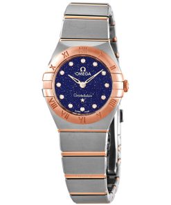 OMEGA CONSTELLATION 131.20.25.60.53.002 - NỮ - KÍNH SAPPHIRE - DÂY KIM LOẠI - PIN - SIZE 25MM - MÁY THỤY SỸ
