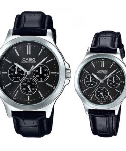 CASIO MTP-V300L-1AUDF & LTP-V300L-1AUDF - ĐỒNG HỒ ĐÔI - KÍNH KHOÁNG - DÂY DA - PIN - SIZE 41.5&33.2 MM - MÁY NHẬT