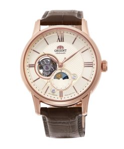 ORIENT SUN & MOON GEN 4 RA-AS0009S10B - NAM - KÍNH SAPPHIRE - DÂY DA - AUTOMATIC - SIZE 42MM - MÁY NHẬT